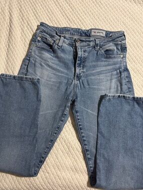 Ag Adriano Goldschmied Light Blue Slim Straight Jeans